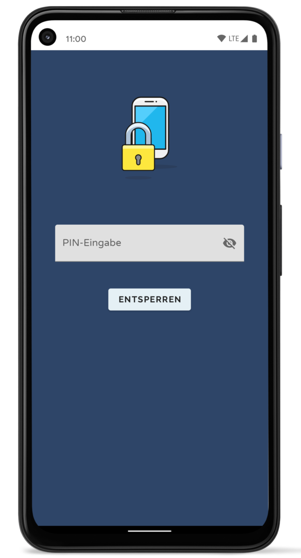 PIN-Schutz zur Datensicherheit in der App Checkpoint-S